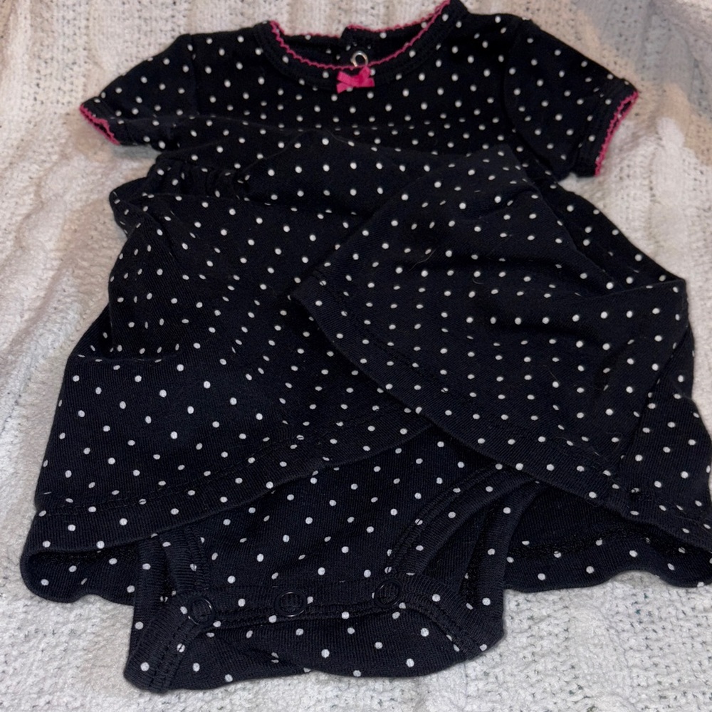 Carter's Baby 2-Piece Polkadot Bodysuit Dress & Cardigan - Picture 6 of 7